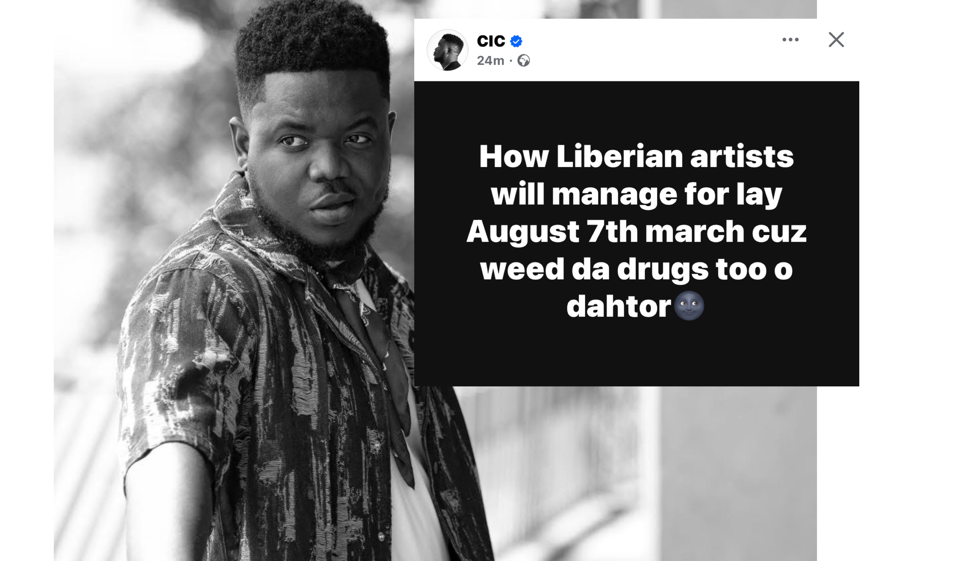 Cralorboi CIC Declares Liberian Artists Will Not Support August 7 Protest Due to Drug Concerns